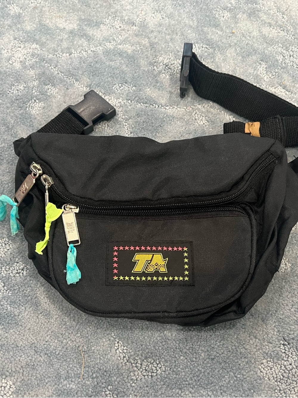 Vintage Black Waist Bag / Fanny Pack EUC